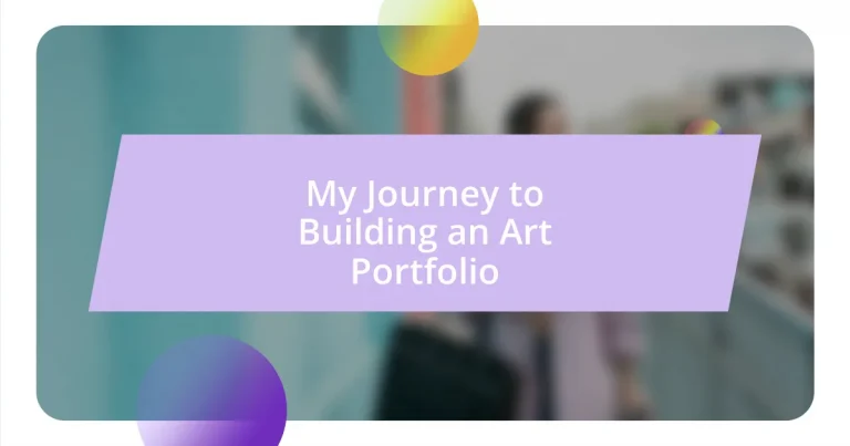 My Journey to Building an Art Portfolio